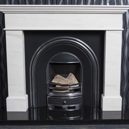 Lisbon Hand Carved Limestone Fireplace
