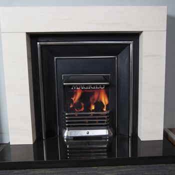 Cube Limestone Fireplace