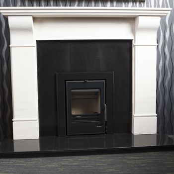 Belvedere, Hand Carved Limestone Fireplace
