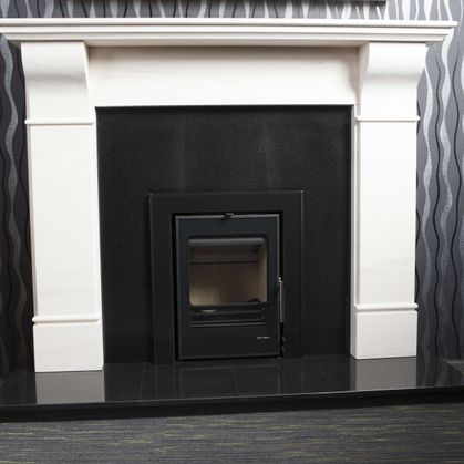 Belvedere, Hand Carved Limestone Fireplace